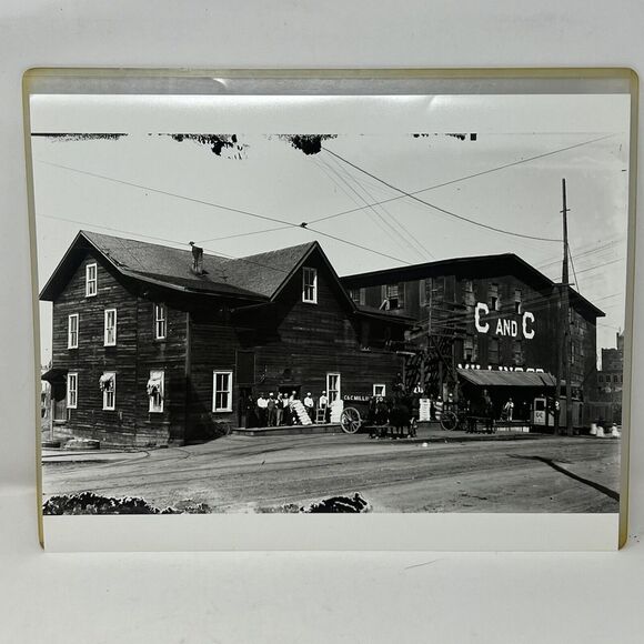 Other - Vintage - C&C Milling Co Spokane WA Original Photo Workers 11" x 14" Early 1900s